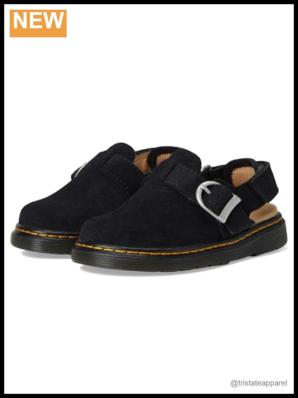 Dr. Martens Jorgie J Leather Clog Buckle Mule Kids